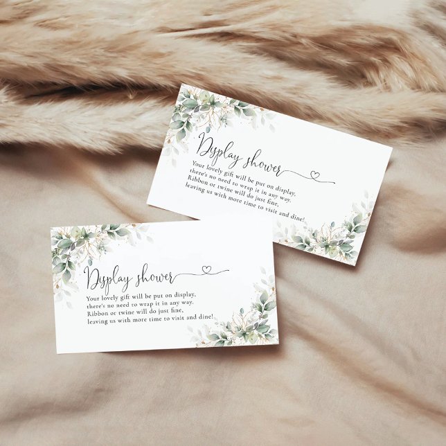 Kortet Eucalyptus Guld Baby Shower-hölje Tilläggskort (Skapare uppladdad)