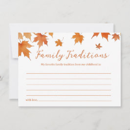 Kortet Fall Baby Shower Family Traditions - Spelko Inbjudningar