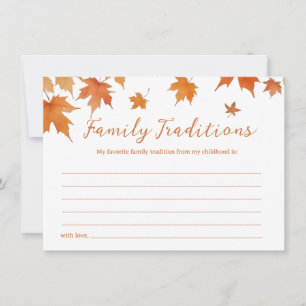 Kortet Fall Baby Shower Family Traditions - Spelko Inbjudningar