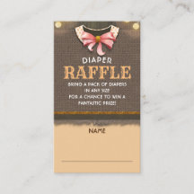 Kortet Fall Diaper Raffle Biljett