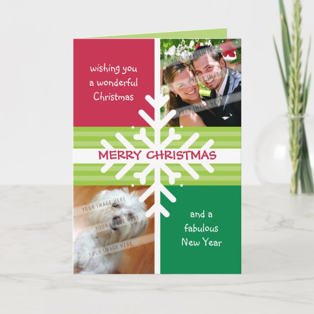 Kortet "FOLED GREETARD": snöflingspassage 1 Helgkort (Framsida)