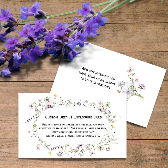 Kortet för Anpassningsbar om vildens blommor Tilläggskort (Skapare uppladdad)