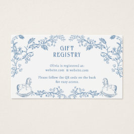 Kortet för anteckningsregister för babyvisningspro visitkort