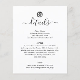 Kortet för antik svart och vit information