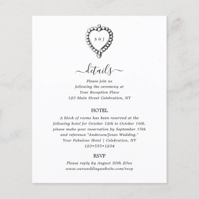 Kortet för antik svart och vit information (Framsida)