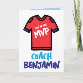 Kortet för avläsning av coachning, tackkort meddelande