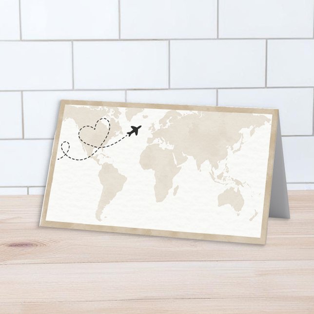 Kortet för babybabyskabinett på resemapparen placeringskort (Baby Shower Place Card)