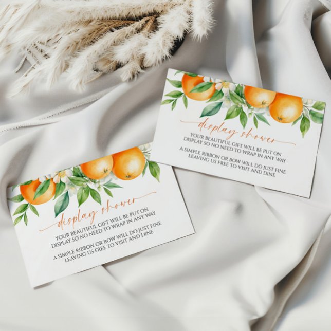 Kortet för babyskabinett för orangens Blommigt Tilläggskort (Skapare uppladdad)