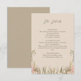 Kortet för bohos detaljer tilläggskort