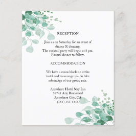 Kortet för botaniskt grönt hölje i modern Elegant