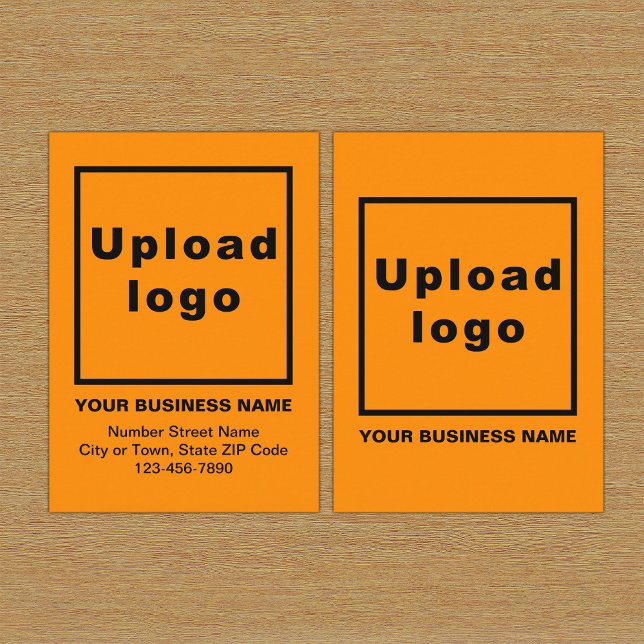 Kortet för Business Orange-hölje Tilläggskort (Build brand name awareness. Your business brand on orange color enclosure card.)