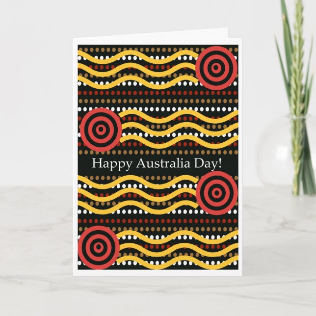 Kortet för den Australien daghälsningen som är Kort (Framsida)