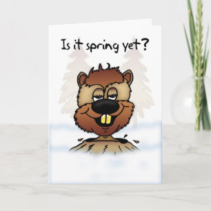 Kortet för den Groundhog dagen - är det våren Kort