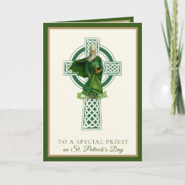 Kortet för den katolske prästen St. Patrick's Day  Kort