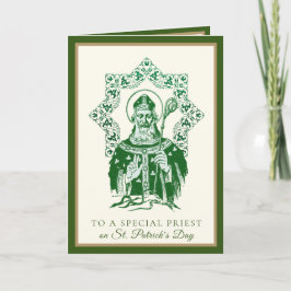 Kortet för den katolske prästen St. Patrick's Day Kort