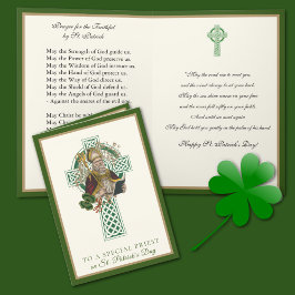 Kortet för den katolske prästen St. Patrick's Day  Kort