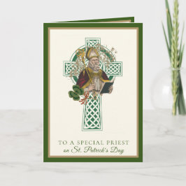 Kortet för den katolske prästen St. Patrick's Day Kort