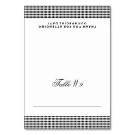 Kortet för det mappade Bröllop-stället Bordsnummer