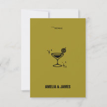 Kortet för det moderna Bröllop-höljet för Retro Fu