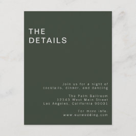 Kortet för det moderna höljet i gotin-Grönt Inbjudningar