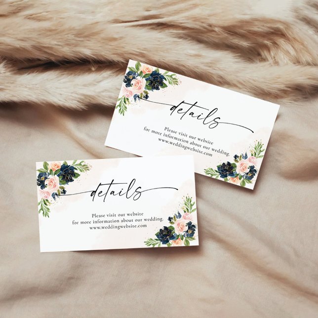 Kortet för detaljer om marinens och  Rosa-Blommigt Tilläggskort (Skapare uppladdad)