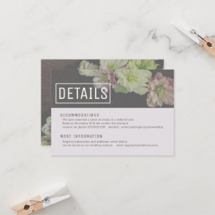 Kortet för detaljer om MODERN Garden Hellebore Inbjudningar