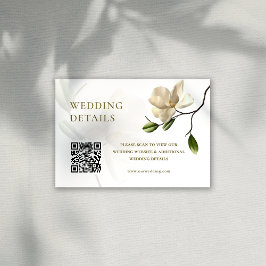 Kortet för detaljer om Oriental Magnolia Bröllop Inbjudningar