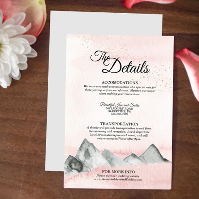 Kortet för detaljer om rosa Sunrise Mountain Tilläggskort (Skapare uppladdad)