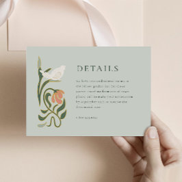 Kortet för detaljer om vintage Art Deco Tilläggskort