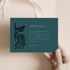 Kortet för detaljer om vintage Art Deco Tilläggskort