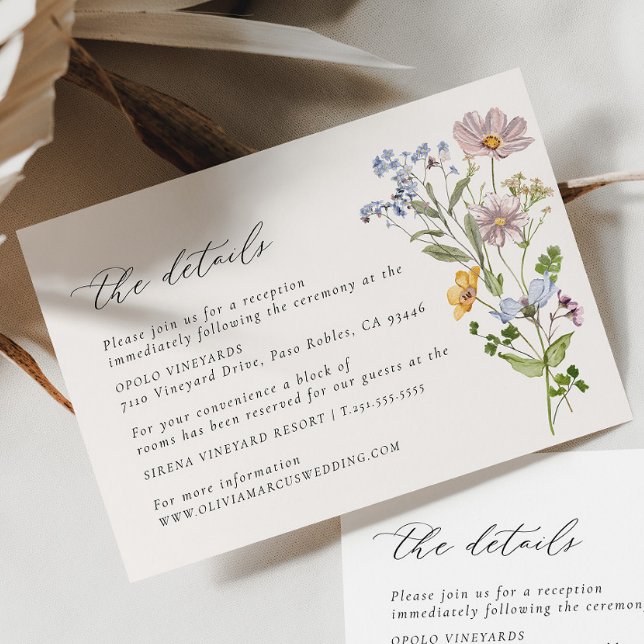 Kortet för detaljer om Wildblomning Tilläggskort (Details Card)