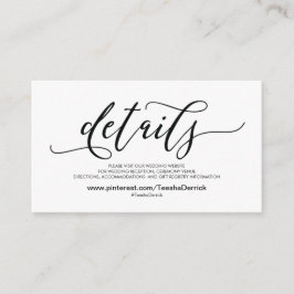 Kortet för detaljerad information om Bröllop webbp Tilläggskort