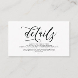 Kortet för detaljerad information om Bröllop webbp Tilläggskort