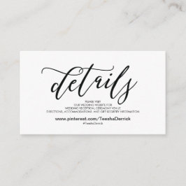 Kortet för detaljerad information om Bröllop webbp Tilläggskort