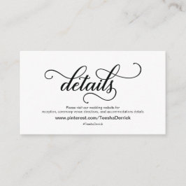 Kortet för detaljerad information om Bröllop webbp Tilläggskort