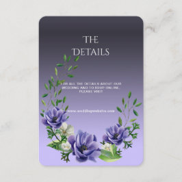 Kortet för detaljförslutning för vattenfärg Lila b Tilläggskort