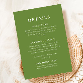 Kortet för Elegant av tropisk Grönt Tilläggskort