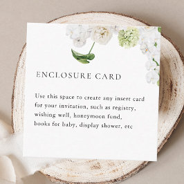 Kortet för elegant sommar Greenery Square-hölje Tilläggskort