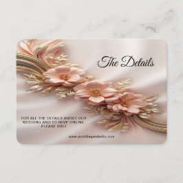 Kortet för elegantens Orange Peach Blommigt - deta Tilläggskort