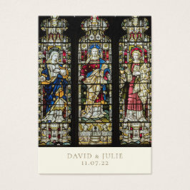 Kortet för fastsatt glas, katolskt Bröllop-bön Visitkort