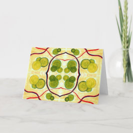 Kortet för Flutit hälsning av grönt Cream Kort