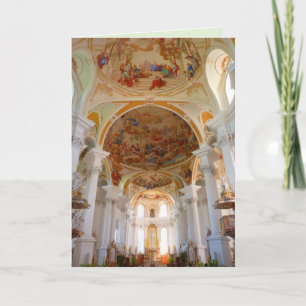 Kortet för hälsning av klosterabbey neresheim kyrk kort
