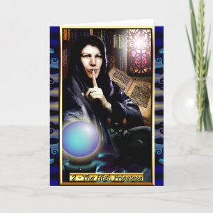 Kortet för hälsning för Banx Tarot kickPriestess Kort