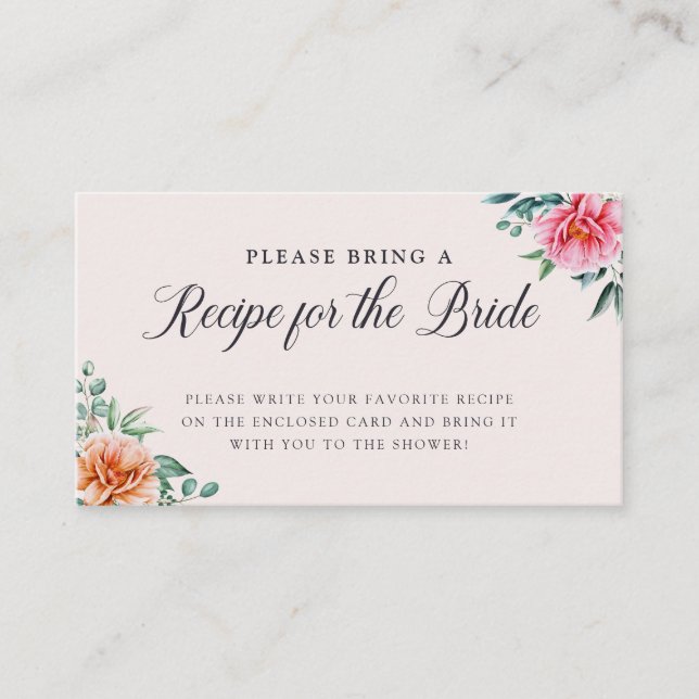 Kortet för hämtning av Blommigt för elegantens Möh Tilläggskort (Framsida)