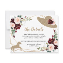 Kortet för hästar och hattar i Bröllop