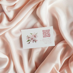 Kortet för hölje för Cherry Blommar rosa OSA QR-ko Tilläggskort