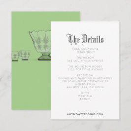 Kortet för information om Blackletter Bröllop OSA Kort