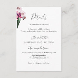 Kortet för information om Burgundy Blommigt Disco Tilläggskort