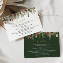 Kortet för information om julvinter-bröllop tilläggskort