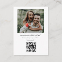 Kortet för information om QR-kod för elegant Photo